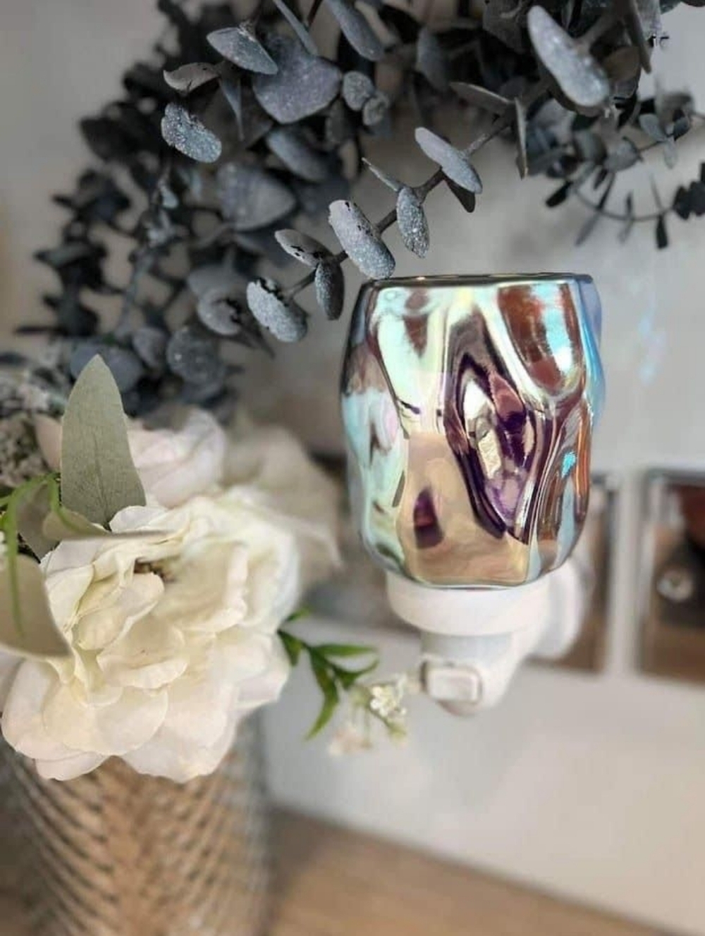 Scentsy Bubbled Iridescent Mini Warmer | Tested & Working | Needs Bulb